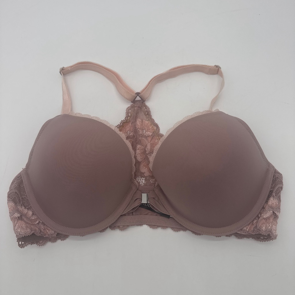 ADORE ME Mauve Pink Lace Front-Close Racerback Bra 36C
